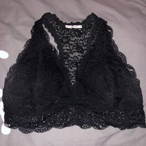 Black lace bralette